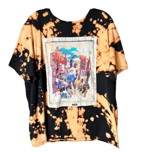 VIntage NIKE Air Jordan Bleach Dye Short Sleeve Dunking T-Shirt XL - Picture 1 of 7